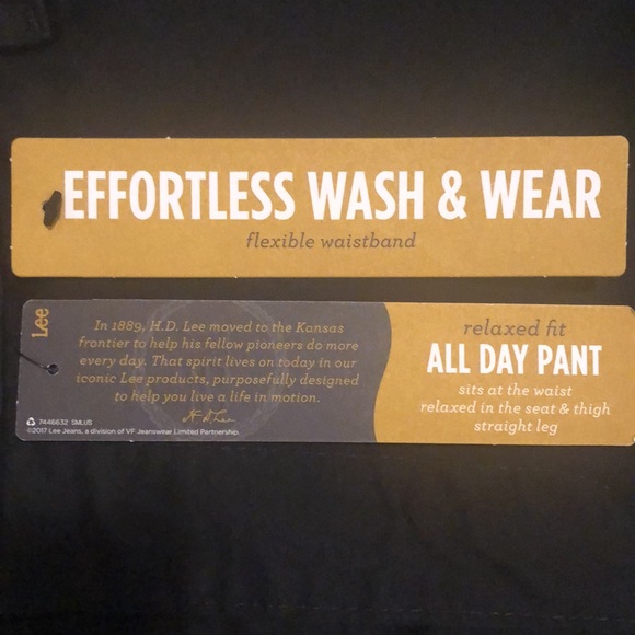 🌹*NWT*LEE Women's Relaxed Fit All Day Straight Leg Black Pants - Picture 6 of 10